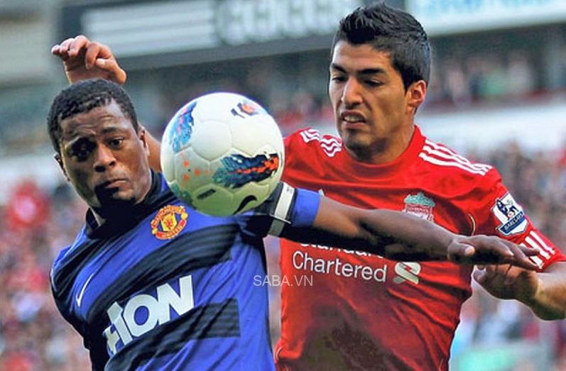 Suarez từng có những màn đối đầu nảy lửa với Evra