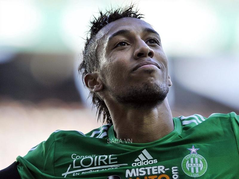 Hat-trick đầu tiên của Aubameyang trong màu áo Saint-Etienne (Ảnh: Getty)