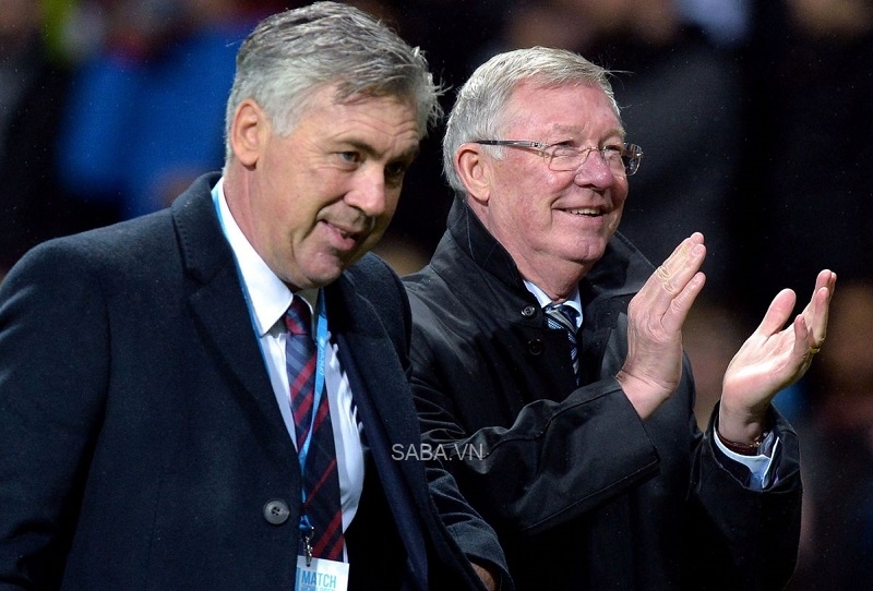 Ancelotti từng có những lần đấu trí với Sir Alex.