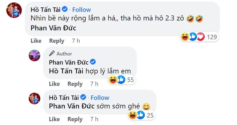 Hồ Tấn Tài háo hức. (Ảnh: Facebook)