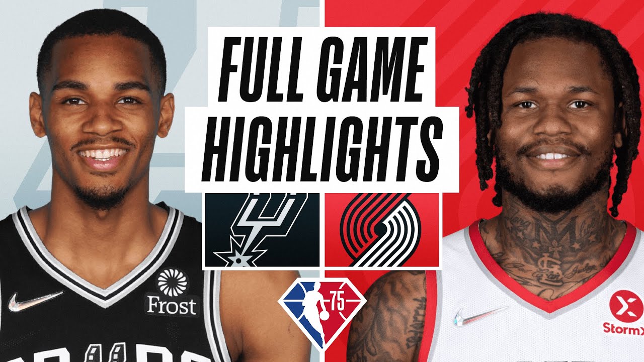 Trail Blazers vs Spurs - NBA 2021/22