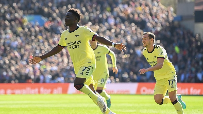 Bukayo Saka ghi bàn thắng thứ 2000 của Arsenal trong lịch sử Premier League (Ảnh: Getty)