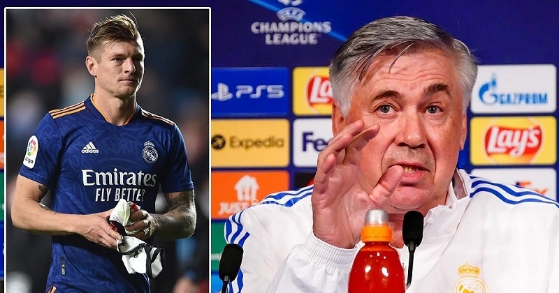 Ancelotti khẳng định Toni Kroos chỉ được ra sẵn nếu hoàn toàn sẵn sàng