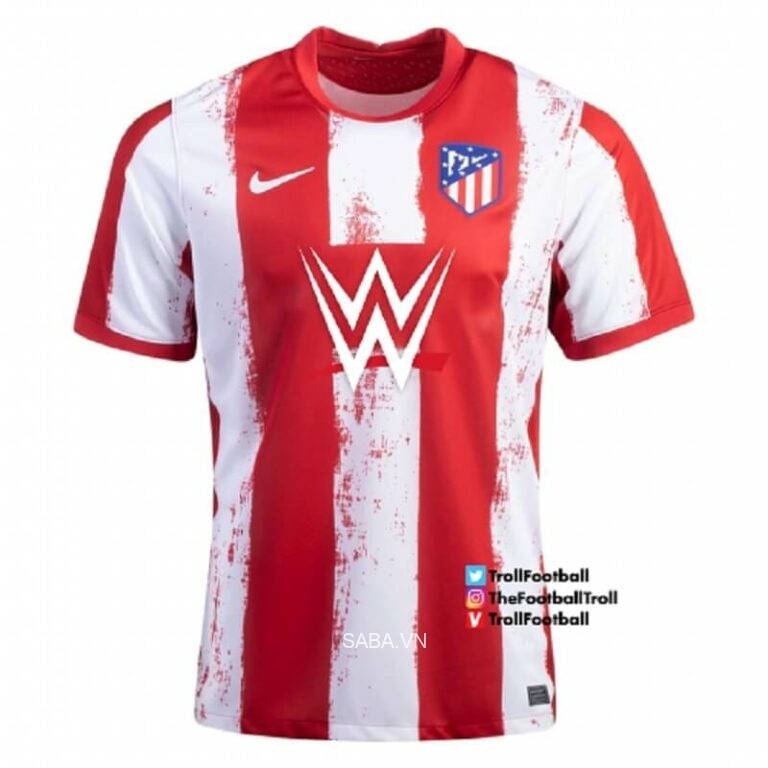 Nhà tài trợ của Atletico đúng ra phải là WWE, bởi các cầu thủ Los Rojiblancos rất thích động tay động chân. (Ảnh: Troll Football)