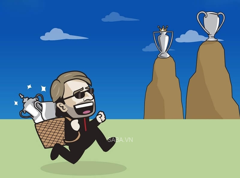 Klopp trên hành trình săn cúp. (Ảnh: Just Toon It)