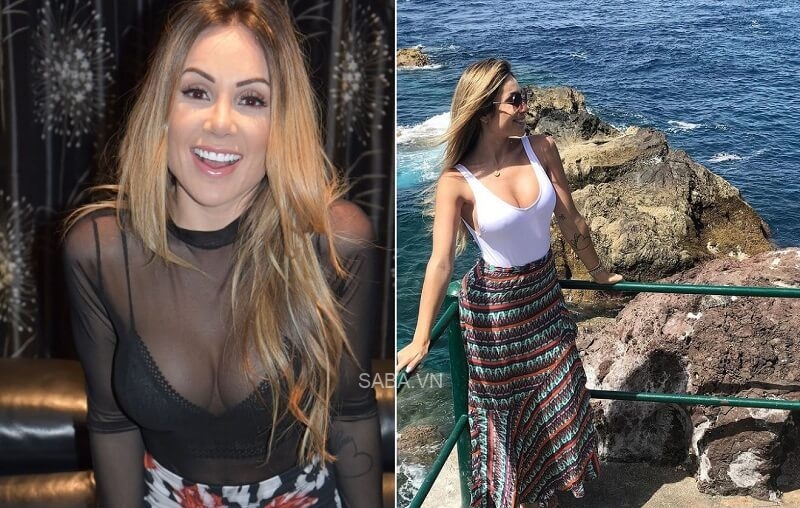 Larissa Pereira - bà xã của Roberto Firmino - khiến dân tình điêu đứng bởi vòng một đầy gợi cảm.