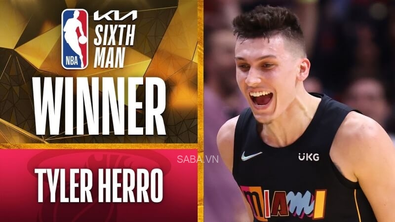 Tyler Herro đoạt danh hiệu Cầu thủ dự bị xuất sắc nhất năm với tỷ lệ áp đảo