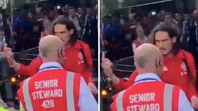 Cavani đáp trả hành động khiêu khích của CĐV đội nhà