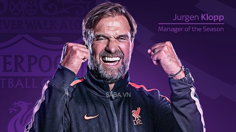 HLV Jurgen Klopp có lần thứ hai nhận giải thưởng HLV xuất sắc nhất EPL