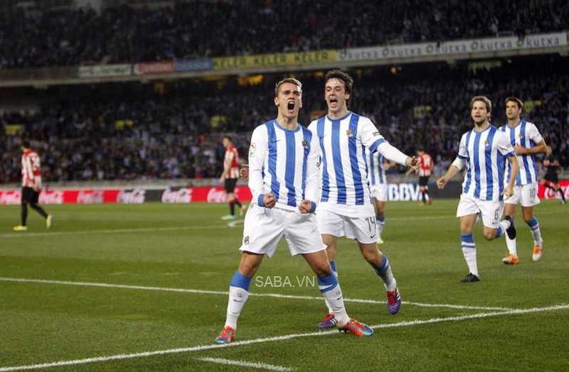 Griezmann từng đối địch Bilbao khi khoác áo Real Sociedad