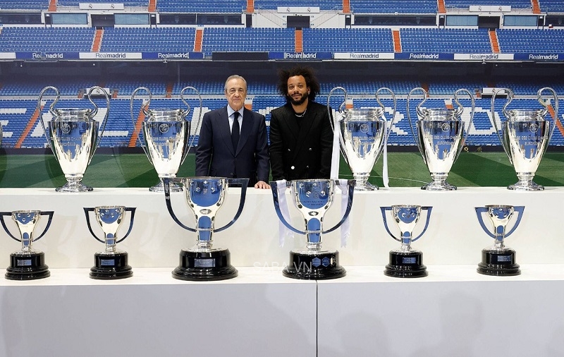 Marcelo là cầu thủ có nhiều lần nâng cúp nhất lịch sử Real