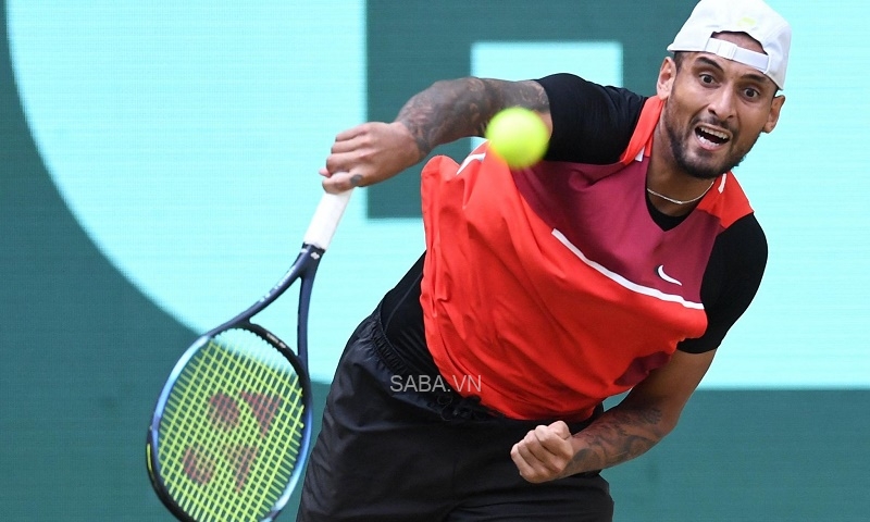 Kyrgios làm tốt trong những pha giao bóng