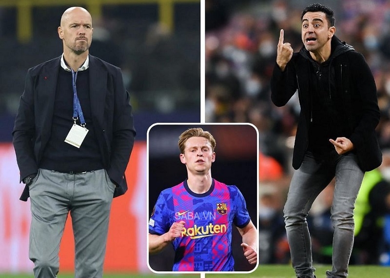 Ten Hag dường như đã thất bại trong việc lôi kéo De Jong về từ tay Xavi