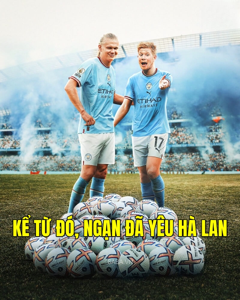 Kevin De Bruyne vừa có pha kiến tạo đầu tiên cho Erling Haaland tại Ngoại hạng Anh.