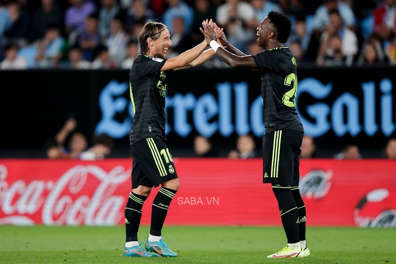 Modric và Vinicius Jr. chơi ấn tượng với mỗi người 1 bàn và 1 kiến tạo