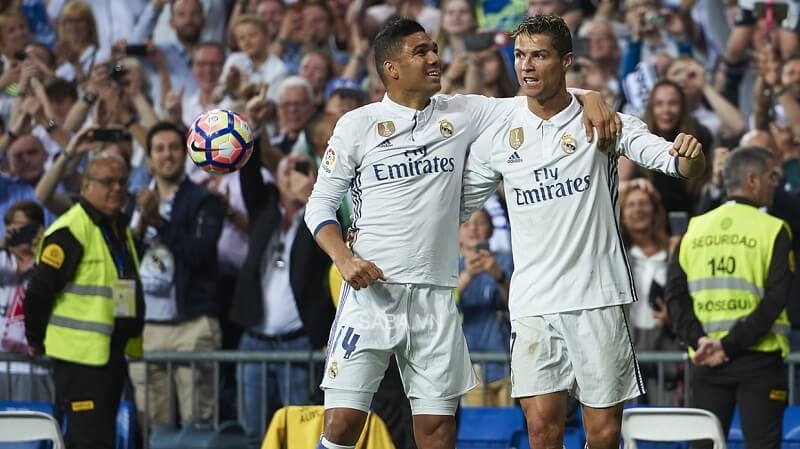 Casemiro và Ronaldo từng sát cánh cùng nhau trong màu áo Los Blancos