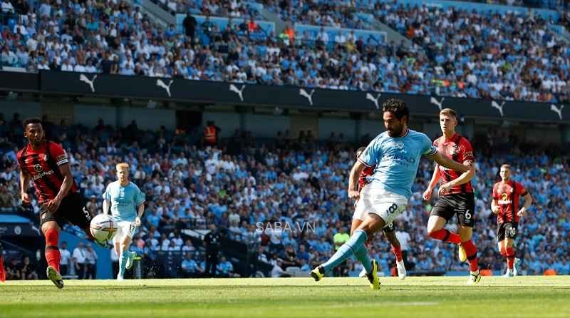 Gundogan vừa giúp M.C mở ra chiến thắng trước Bournemouth