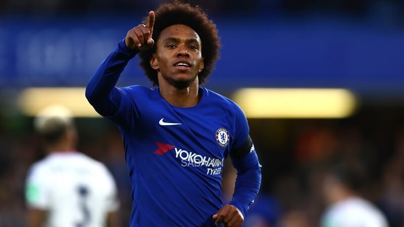 Willian từng có thời gian thi đấu cho Chelsea