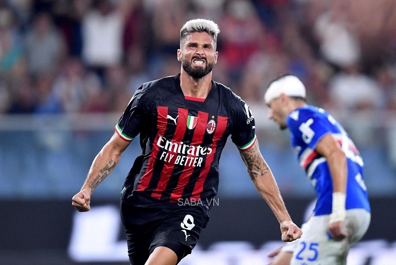 Bàn thắng của Giroud mang về 3 điểm dành cho AC Milan