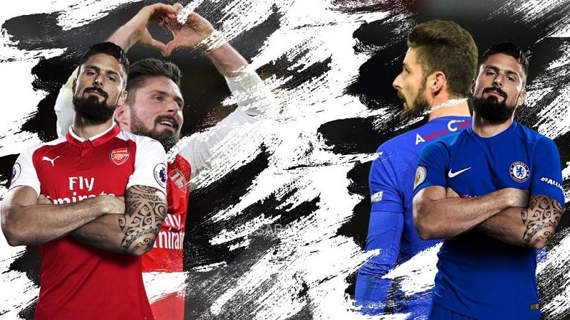 Giroud từng thi đấu cho cả Chelsea và Arsenal