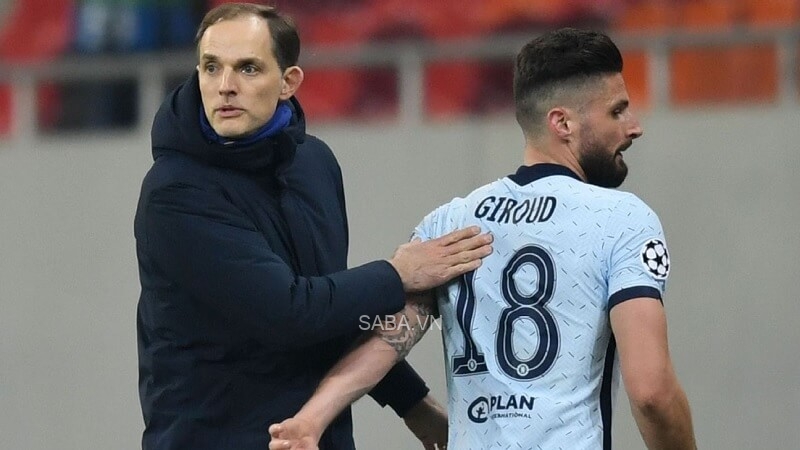 Giroud thời còn thi đấu dưới sự dẫn dắt của Thomas Tuchel