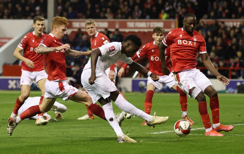 Arsenal đã bị Nottingham Forest đánh bại ở FA Cup mùa trước