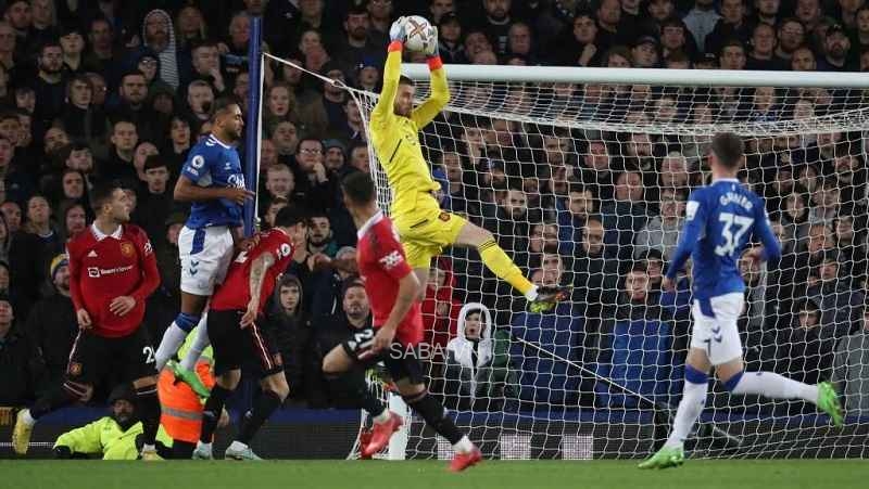 De Gea trong cuộc đấu với Everton