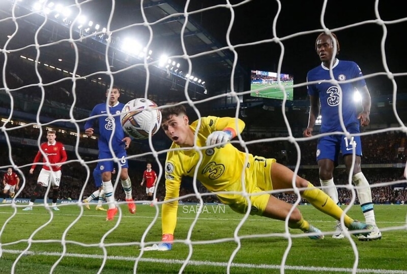 Kepa mất chuỗi giữ sạch lưới ở trận gặp Man Utd