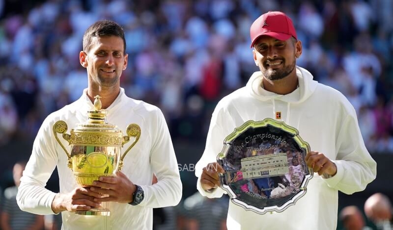 Kyrgios về nhì ở Grand Slam trên đất Anh.