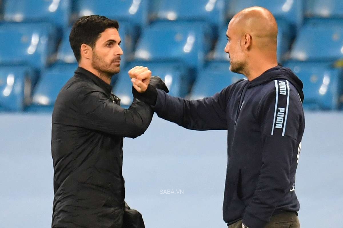 Pep và Arteta đang cạnh tranh ngôi đầu