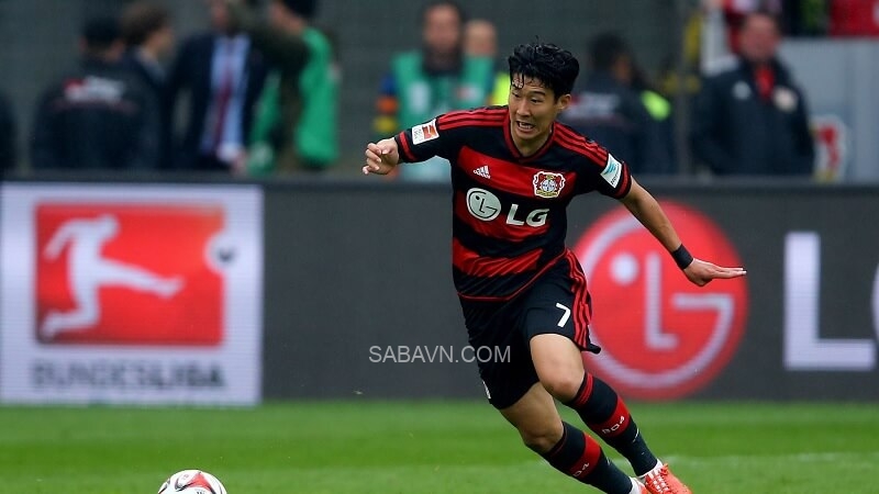 Son Heung-min trong màu áo Bayer Leverkusen