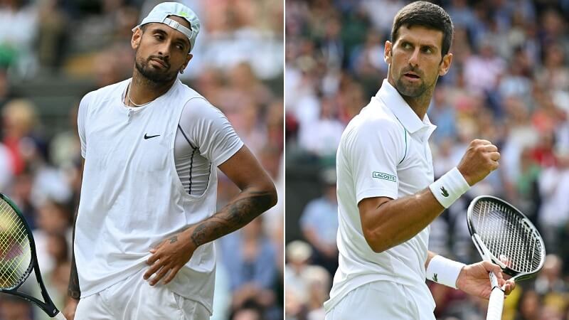 Kyrgios thua Djokovic tại chung kết Wimbledon 2022.