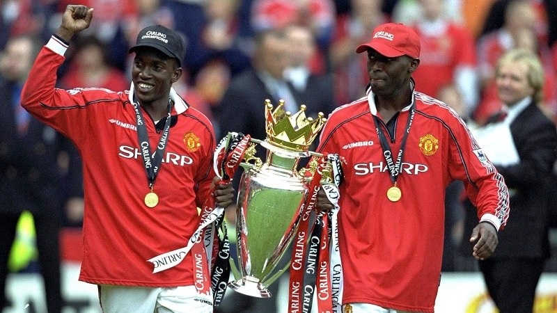 Bộ đôi tiền đạo huyền thoại Andy Cole và Dwight Yorke