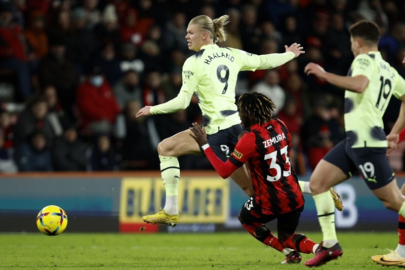 Haaland ghi bàn trở lại để là người ghi bàn nhiều nhất 1 mùa trong lịch sử Man City