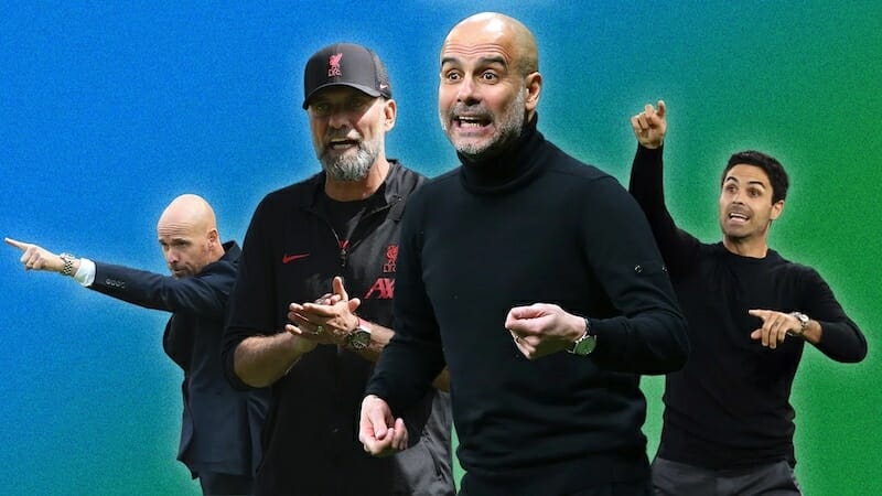 Ten Hag và Arteta dần trở thành đối thủ nặng ký với Pep và Klopp