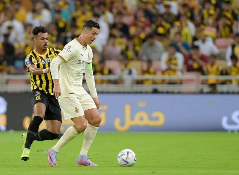 Ronaldo tung ra tổng cộng 3 cú sút trước Al Ittihad nhưng không lần nào thành công