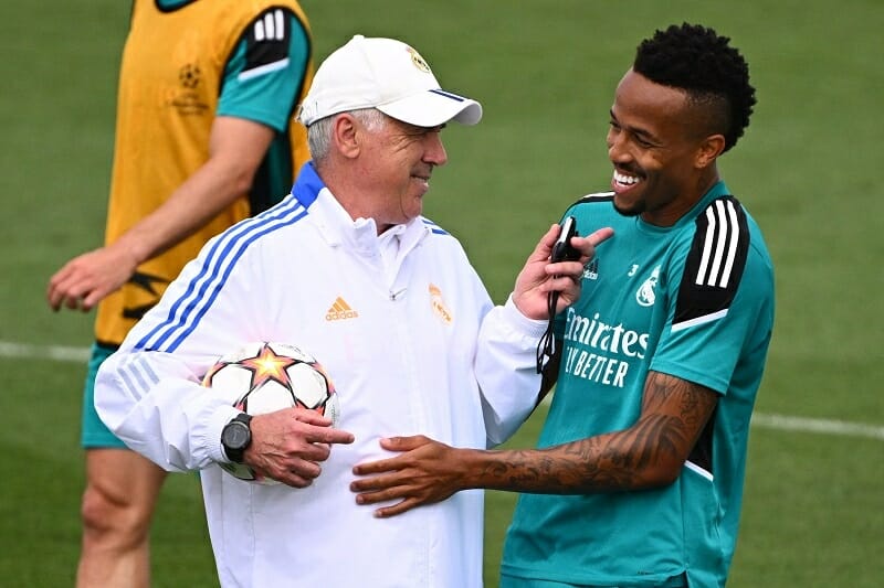 Ancelotti tin Militao có thể là tiền đạo giỏi (Ảnh: Getty)