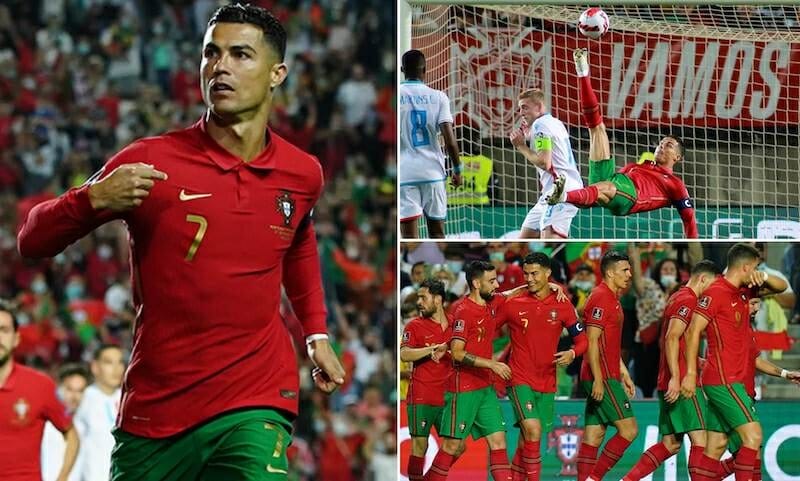 Ronaldo ghi hat-trick trước Luxembourg ở vòng loại World Cup 2022