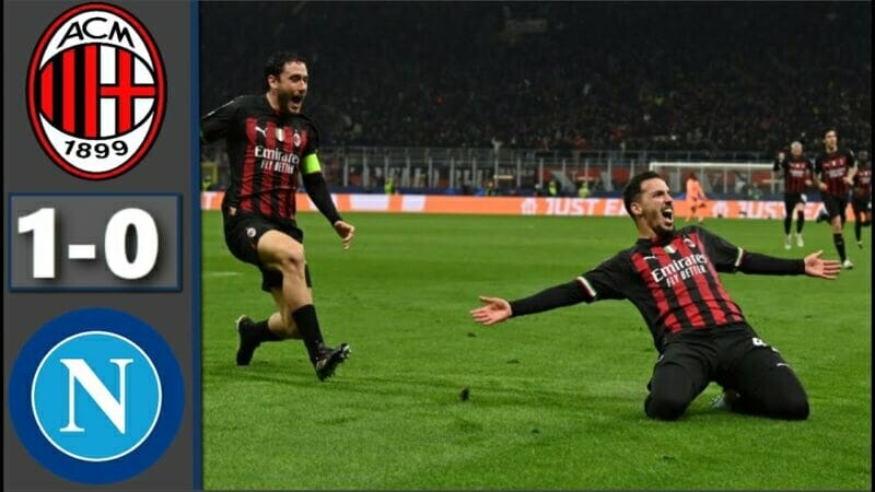 AC Milan vs Napoli, tứ kết lượt đi Champions League 2022/23