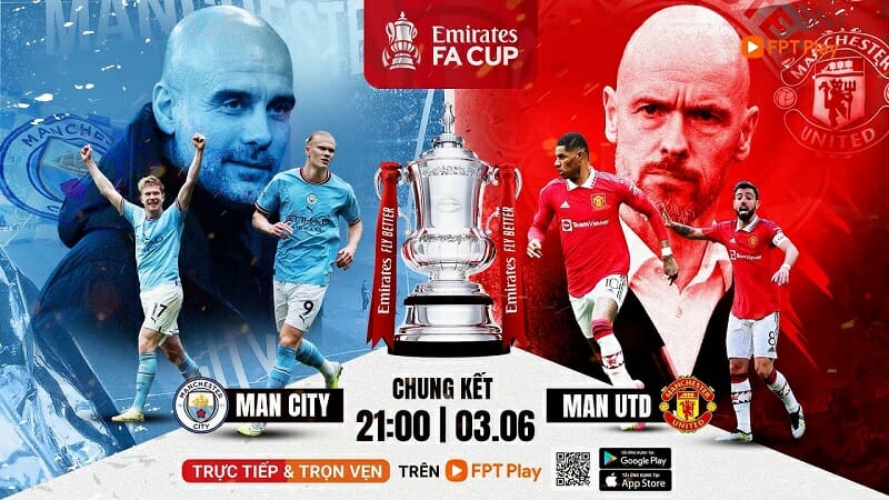 FPT phát sóng trận Man City vs Man United.