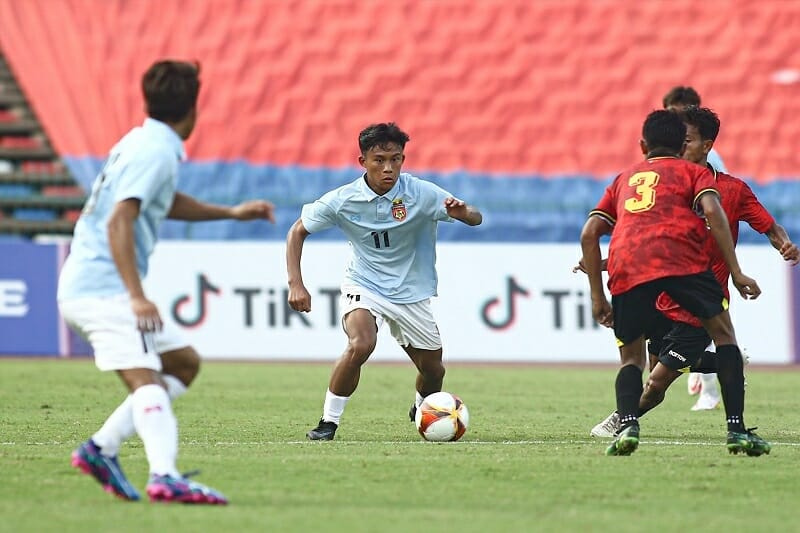 Luis Figo đá chính, U22 Timor Leste vẫn thua tiếc nuối U22 Myanmar