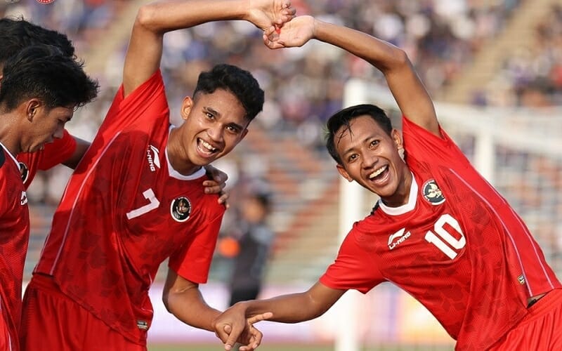 U22 Indonesia chưa gặp đối thủ xứng tầm nào từ đầu SEA Games 32 (Ảnh: PSSI)