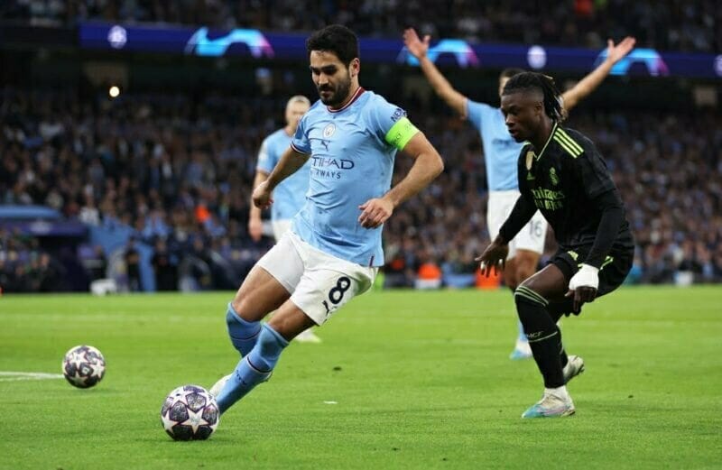 Gundogan trong trận bán kết lượt về gặp Real Madrid