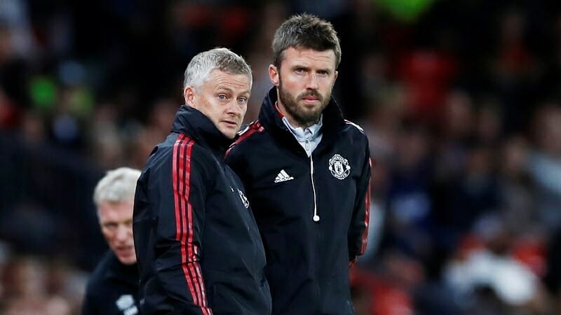 Carrick từng làm trợ lý cho Solsa tại Old Trafford