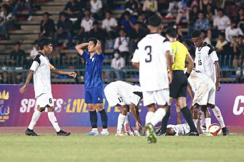 U22 Philippines đã để thua sốc trước U22 Timor Leste. (Ảnh: Giáo dục Thủ đô)