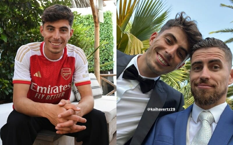 Havertz bận áo Arsenal để phỏng vấn ngay tại đám cưới của Kepa