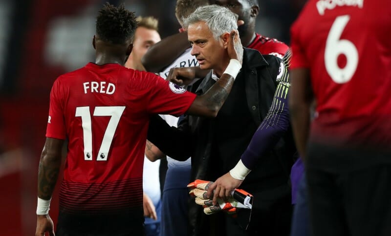 Mourinho và Fred cách đây vài năm