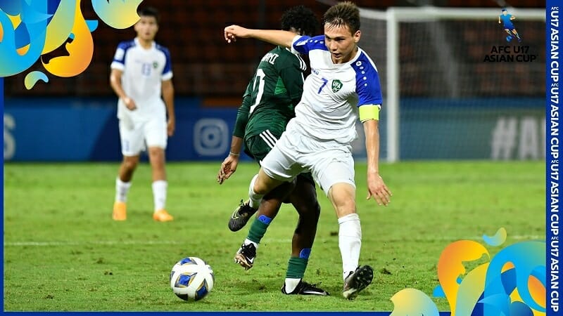 U17 Uzbekistan là đội thi đấu hiệu quả hơn trong hiệp hai (Ảnh: AFC Asian Cup).