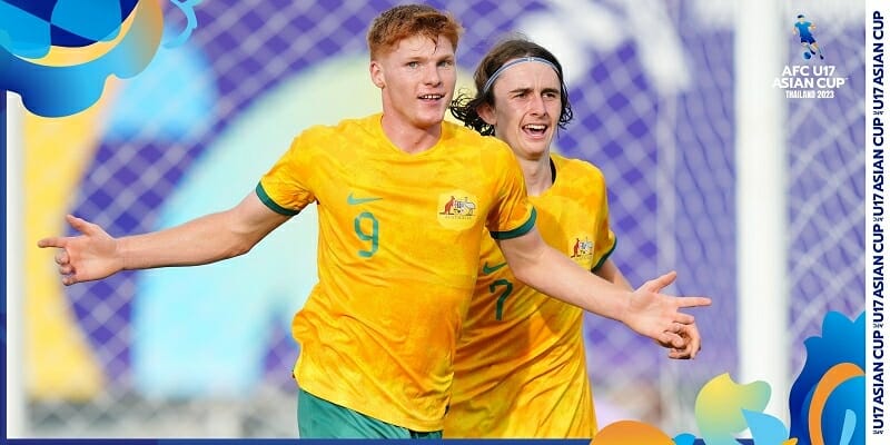 U17 Australia ghi 4 bàn thắng ngay hiệp một (Ảnh: AFC Asian Cup)