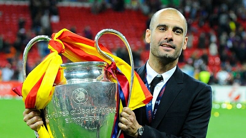 Pep đã có 2 chức vô địch Champions League